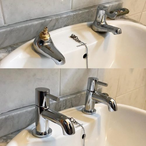 Small job this morning. Fitted new basin lever taps for a customer #smalljob #priorityplumber #basintaps #plumber #bexleyheath #welling